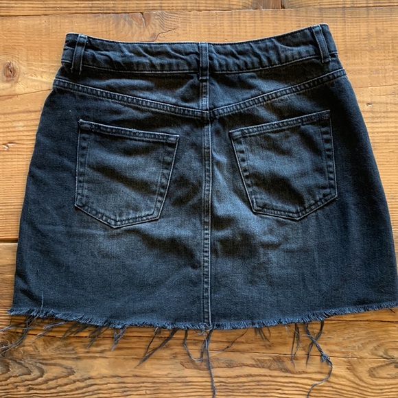 Top shop Denim Black Mini Skirt - Picture 2 of 3